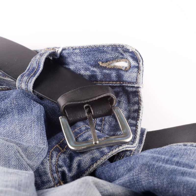 Wearing a belt with jeans