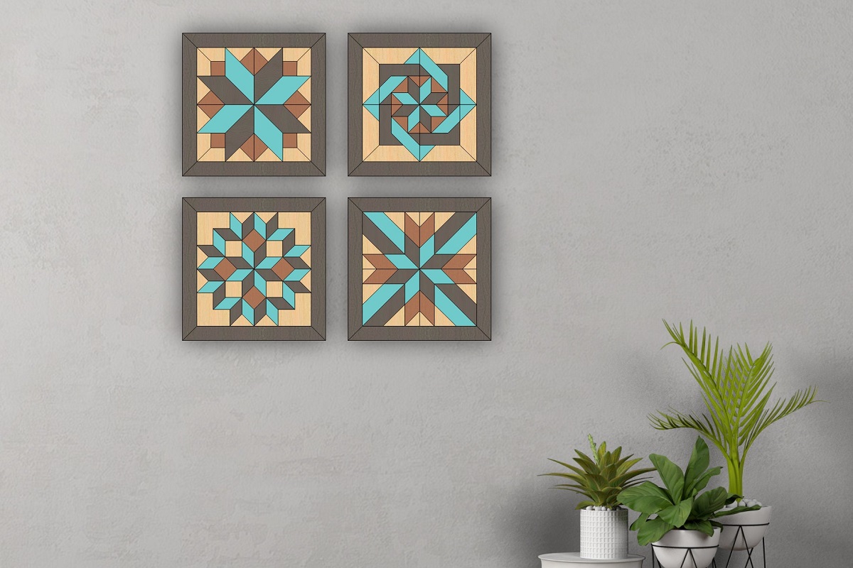 Lasercut Modern Barn Quilt Design