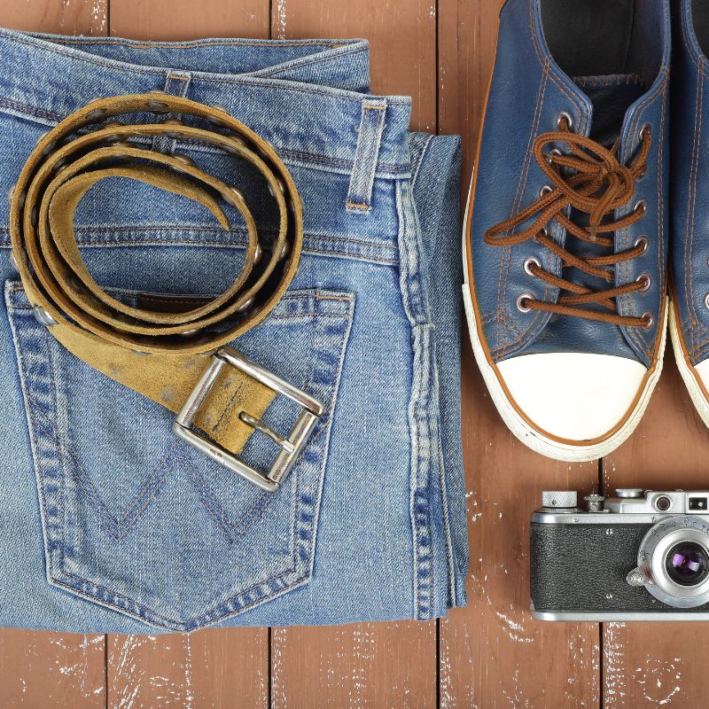 Wearing a belt with jeans