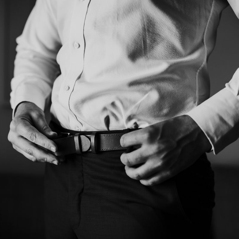 Wearing a belt with jeans