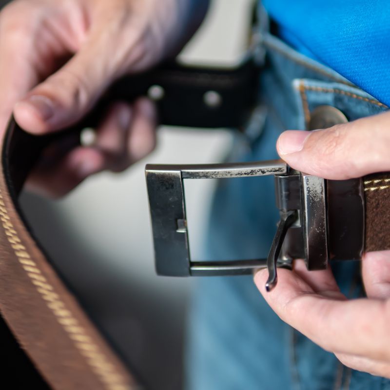 Wearing a belt with jeans