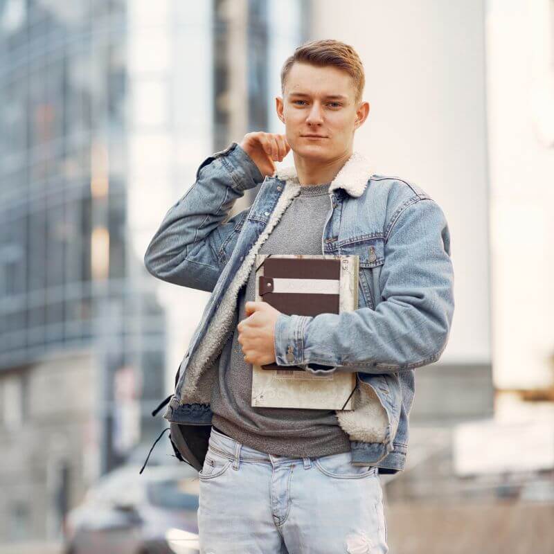 Fleece-lined denim jacket