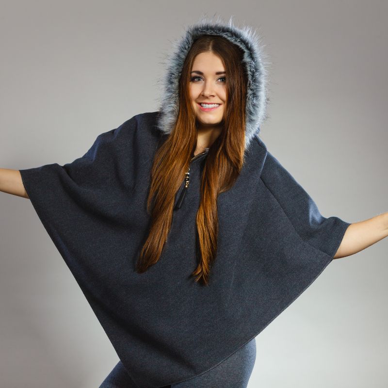 Hooded Poncho Sweater