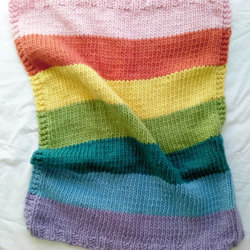 Baby Rainbow Blanket Knitting Kit