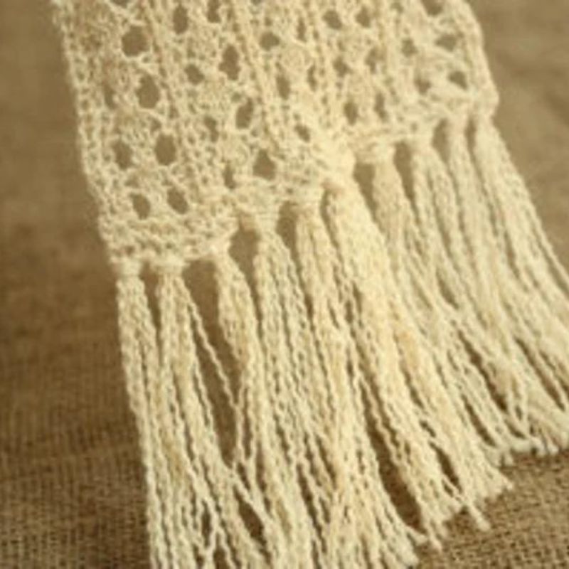 Rib And Lace Skinny Scarf Knitting Kit