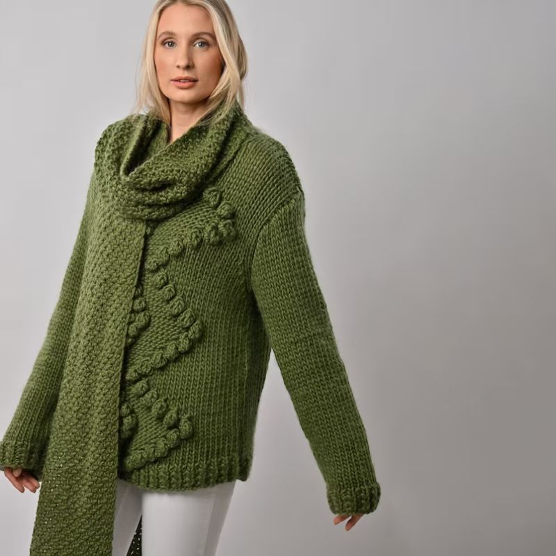 Boyfriend Seed Stitch Scarf Knitting Kit&nbsp;