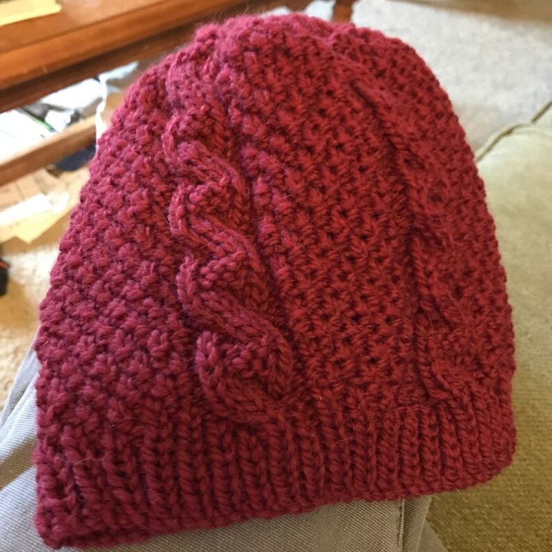 Banded Cable Beanie Knitting Kit