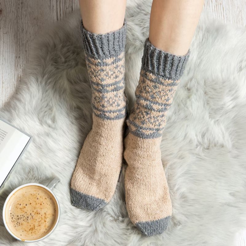  Fair Isle Socks Knitting Kit