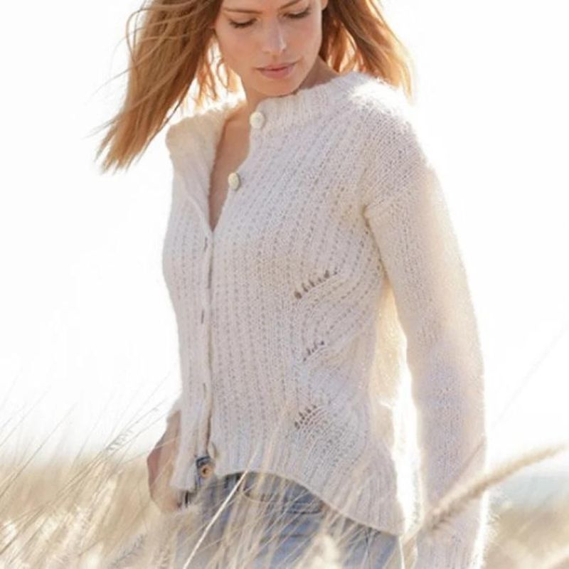  Fluffy Lace Cardigan Knitting Kit