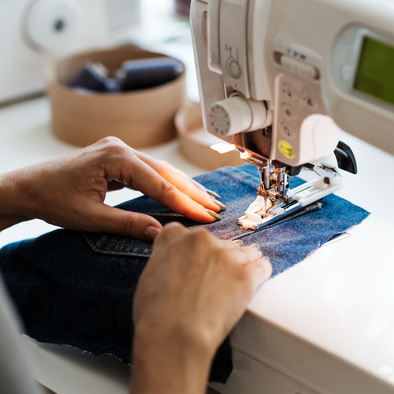 how to hem jeans with a sewing machine