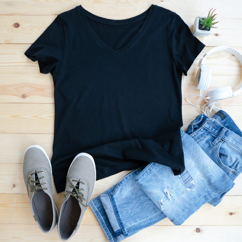 matching tshirt with fabrics